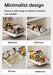 Pull-Out Sliding Cabinet Storage Box — Stick-On Kitchen & Pantry Organiser (Beige)