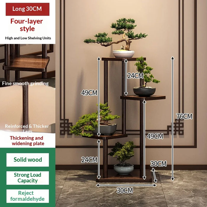 Multi-tier Step Plant Stand – 4- or 5-tier Plastic Pot Rack