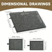 7-Piece Decorative Puzzle Board with 6-Drawer Felt Storage for 1000-Piece Puzzles