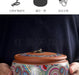 Purple Clay Ceramic Tea Caddy – 18 x 10 cm Sealed Coffee & Candy Canister