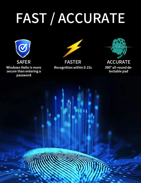 Mini USB Fingerprint Reader — USB Fingerprint Scanner for Windows Hello (Windows 10 & 11)