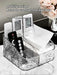 Clear Cosmetic Storage Box – Vanity Makeup & Skincare Organiser (3 / 4 / 5 Grid)