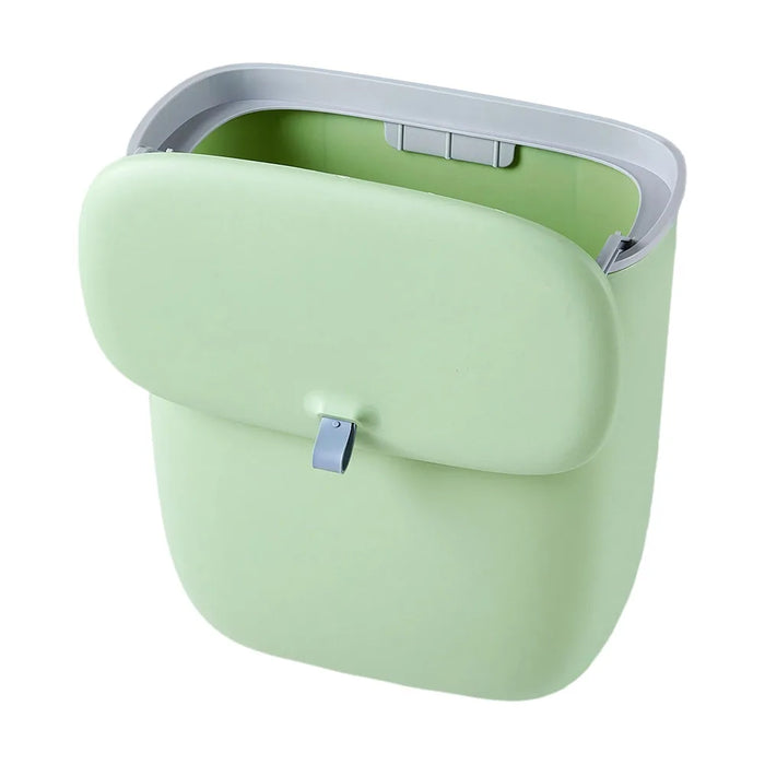 12L Hanging Kitchen & Bathroom Bin with Lid — Door or Wall Mount