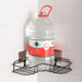 No‑Drill Black Metal Corner Bathroom Shelf — Wall‑Mounted Toilet Storage Rack