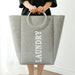 Collapsible Linen Laundry Basket – Waterproof Foldable Hamper with Handles (CT2000)