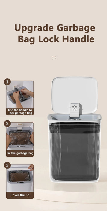 22L Smart Induction Bin — Automatic Sensor, Battery-Powered