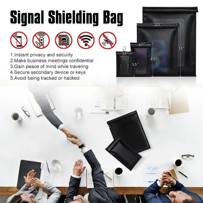 Car Key Signal Shielding Pouch — Waterproof & Fireproof RFID Faraday Bag