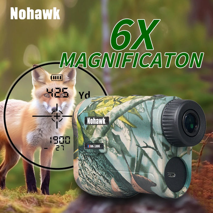 Golf Laser Rangefinder 600m / 1000m — Flag‑Lock Slope, USB-C Rechargeable