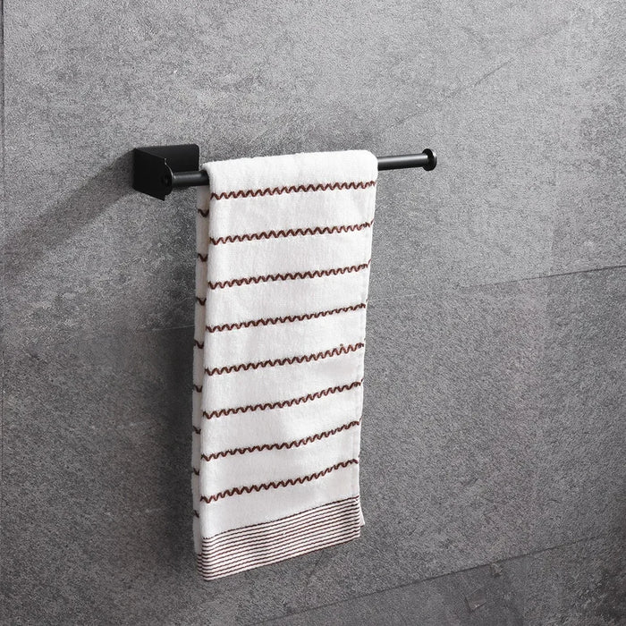 No‑Punch Stainless Steel Paper Towel Holder — Adhesive Kitchen Roll & Wrap Rack