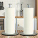 Stainless Steel Paper Towel Holder with Weighted Base — Heavy-Duty Countertop Dispenser
