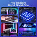 4D Bluetooth 5.0 Computer Soundbar — USB-Powered Stereo with RGB Lights