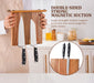 Acacia Wood Magnetic Knife Block – Kitchen Knife Holder with Strong Magnets
