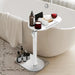 Bamboo Bathtub Side Tray – Height Adjustable Freestanding Bath Caddy