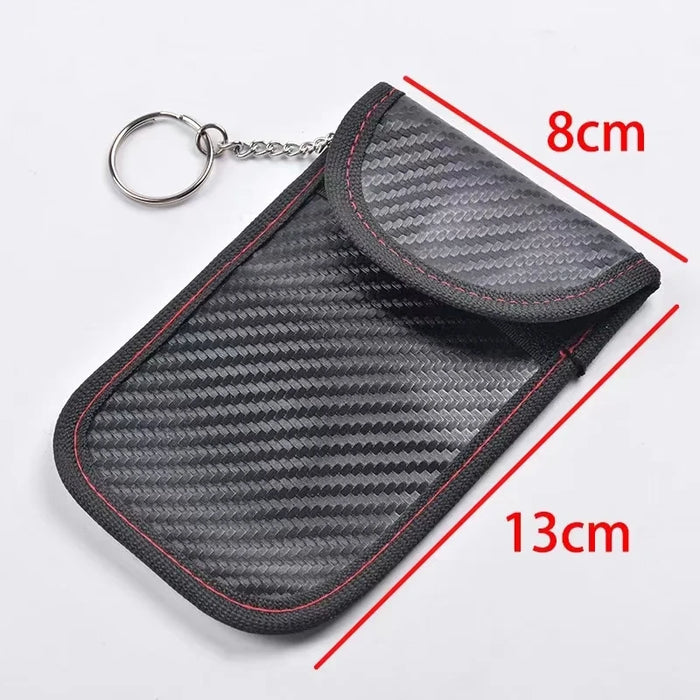 Car Key Signal Shielding Pouch — Faraday RFID Blocker for Keyless Fobs