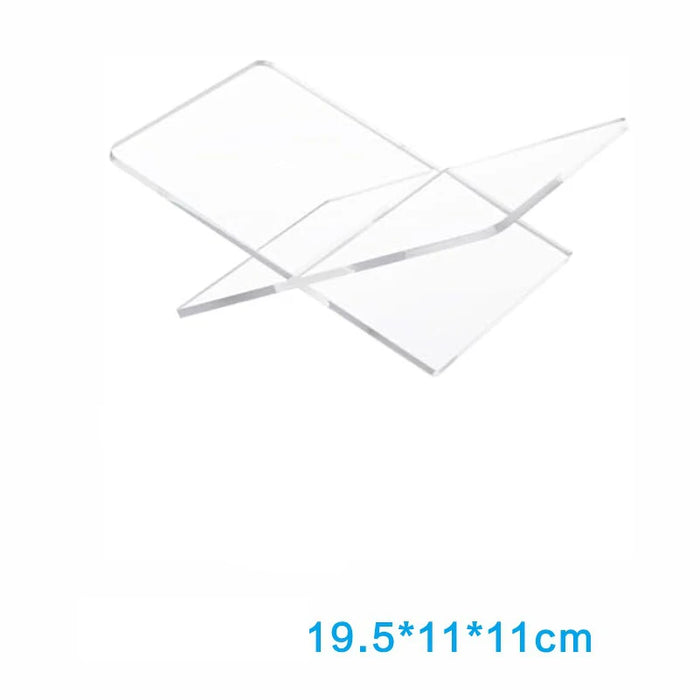 Acrylic Book Stand — Folding Display Holder for Cookbooks, Bibles & Texts (S/L, Black/White/Clear)