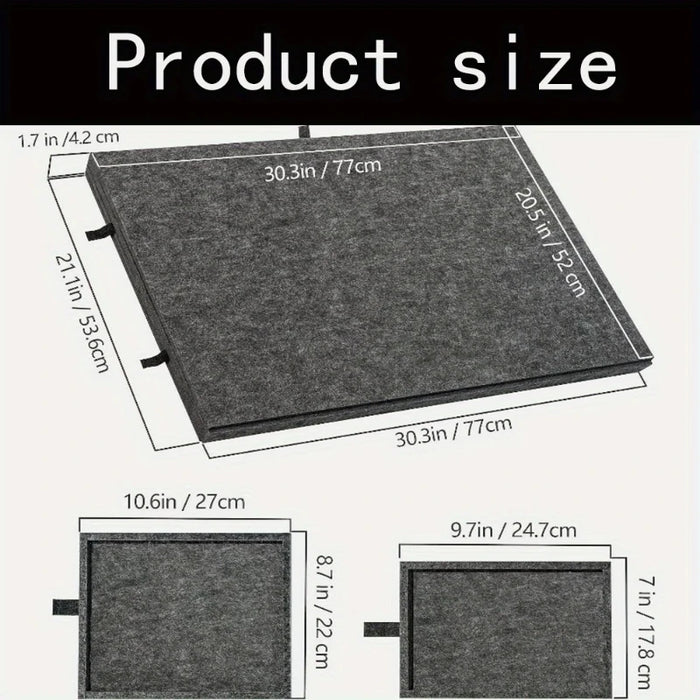 Portable Felt Puzzle Board Set — Foldable with Bracket Cover, Home & Office Organiser