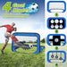 4‑Mode Pop‑Up Football Goal — Foldable Indoor/Outdoor Practice Net (Blue)