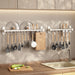 Wall-Mounted Kitchen Hook Rack for Pot Lids and Utensils
