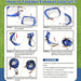4‑Mode Pop‑Up Football Goal — Foldable Indoor/Outdoor Practice Net (Blue)