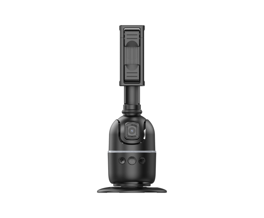 P03 360° Auto Face-Tracking AI Phone Gimbal — Desktop Tripod Holder for Vlog & Live