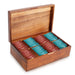 Wooden Tea Box with Lid — 4 or 8-Compartment Tea Bag Organiser