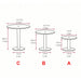 Transparent Acrylic Round Cake Stand for Desserts, Cupcakes & Events — 15/18.7/22.5cm