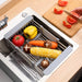 Adjustable Stainless Steel Extension Sink Rack — Foldable Dish & Fruit Drainer