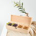 Four-Compartment Unfinished High-Grade Wood Tea & Keepsake Box