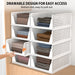 Wardrobe Storage Organiser — 4-Pack Stackable Slide Drawers