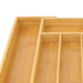 Adjustable Wooden Cutlery Tray Drawer Organiser — Expandable Divider