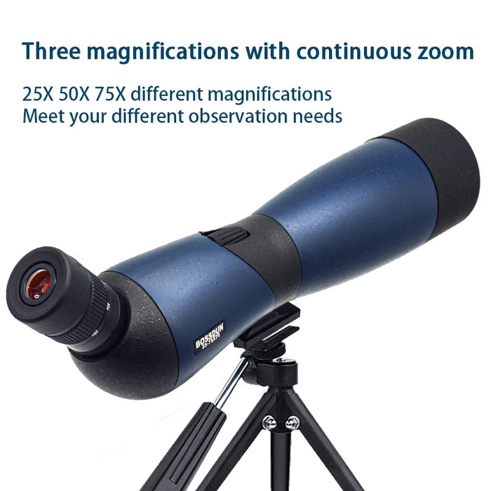 25-75x70 Spotting Scope Monocular with BAK4 Prism, Waterproof for Birdwatching, Shooting & Camping