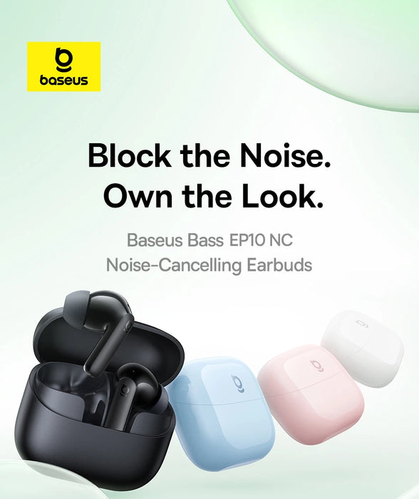Baseus E Series – ANC True Wireless Earbuds, 12mm SuperBass, Bluetooth 6.0