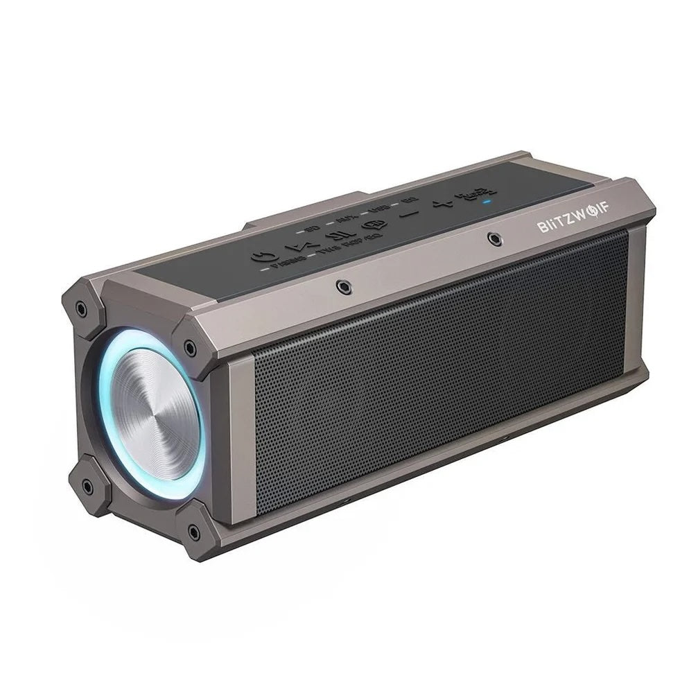 BlitzWolf® BW-WA3 100 W Bluetooth-Lautsprecher Tragbare Lautsprecher Quad-Treiber Doppelmembran Deep Bass RGB-Licht TWS 5000 mAh Kabelloser Outdoor-Lautsprecher