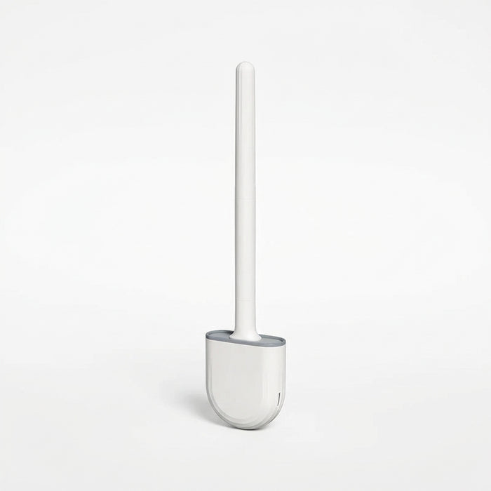 Wall-Mounted Soft TPR Toilet Brush with Removable Handle — Space-Saving
