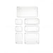 7-Piece Clear Plastic Drawer Organiser Set for Desk & Bathroom