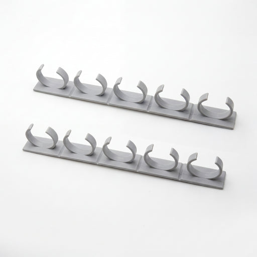 2-Pack Grey Wall-Mounted Adhesive Spice Rack – Five-Hole Jar & Bottle Holder