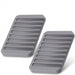 Silicone Self-Draining Soap Dish — Anti-Slip Soap Holder (11.5×8×1cm)