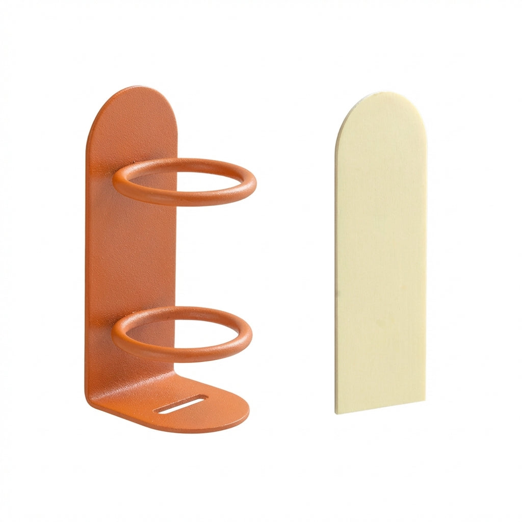 Punch-free Wall-mounted Toothbrush & Razor Holder — Wrought Iron, Self-adhesive