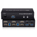 Dual‑Monitor HDMI KVM Switch 2x2 USB 3.0/2.0 4K 60Hz — 2 PCs, 2 Monitors