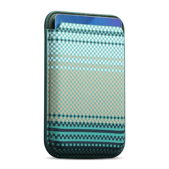 Carbon-fibre Texture MagSafe Wallet Card Holder for iPhone 12–17 (incl. Pro Max)