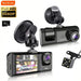 Dash Cam — 2 or 3 Camera 1080P DVR with IR Night Vision, Loop Recording & 2" IPS Screen
