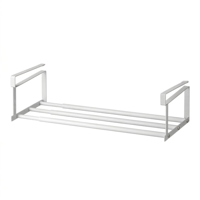 Adjustable Bamboo Shoe Rack – Space-Saving Double-Layer Wardrobe Organizer (White)