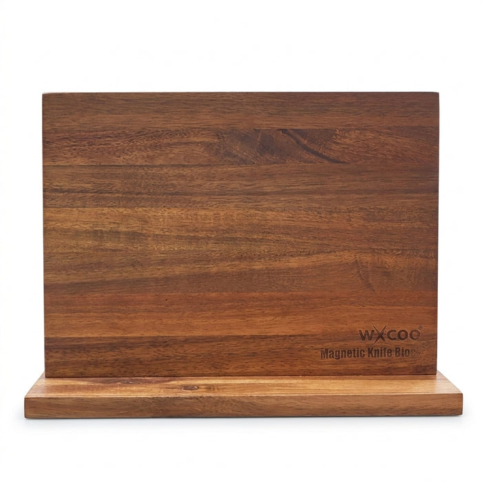 Acacia Wood Universal Knife Block with Removable Bristle Insert