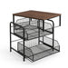 Space-saving Kitchen Countertop Storage Rack with Drawers & Metal Baskets