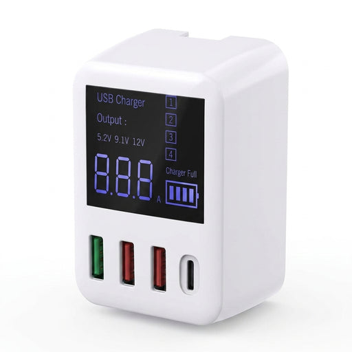 40W 4-Port USB-C Charging Station with 20W PD & QC 3.0 – White