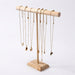Solid Wood Jewellery Display Stand with Wooden Base – Bracelet, Necklace & Hairband Rack