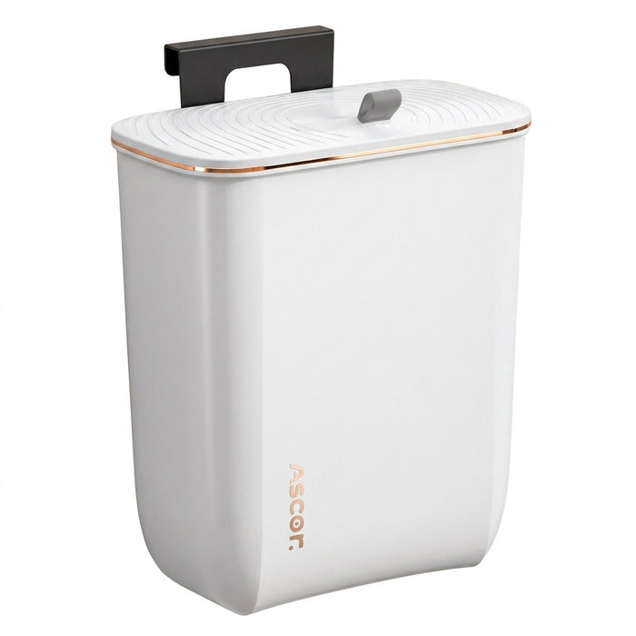 Hanging Bin for Cabinet Door with Lid — Wall-Mounted Kitchen & Bathroom Bin
