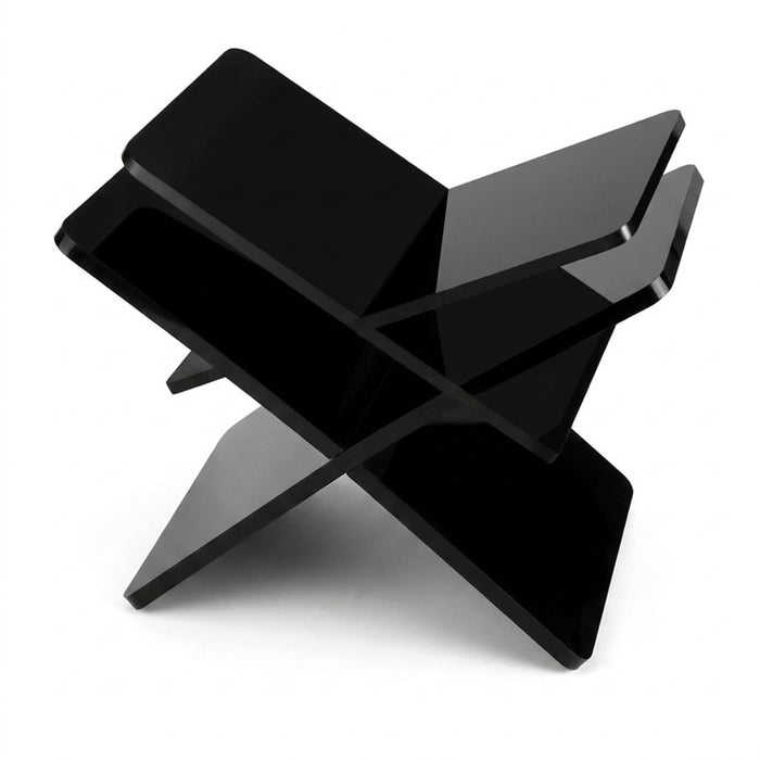 Acrylic Book Stand — Folding Display Holder for Cookbooks, Bibles & Texts (S/L, Black/White/Clear)