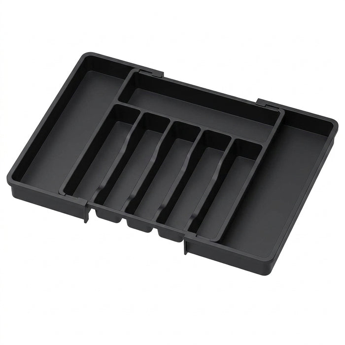 Adjustable Cutlery Drawer Organiser – Expandable Plastic Tray with Dividers