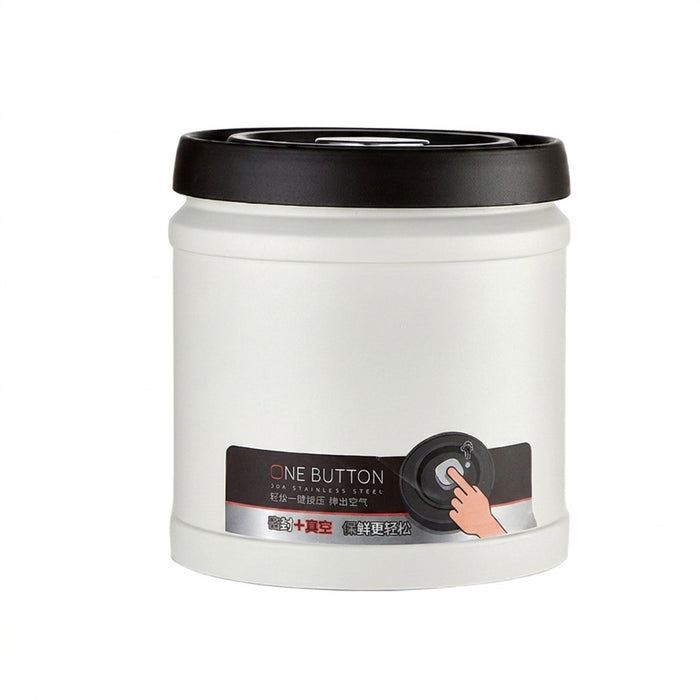 Stainless Steel Vacuum Coffee Canister — Airtight Storage for Beans, Tea & Dry Foods